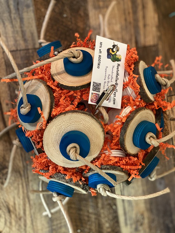 Original Shred-it! Ball | Parrot Foraging Toy | Shreddable Bird Toy