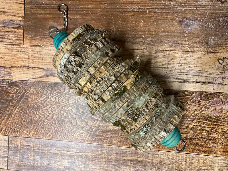Woodie Bird Toy | Natural Wood Parrot Toy