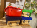 GIANT Foot Toy Bucket | Large Parrot Foraging Toy Box | Assorted Colors